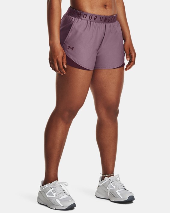 กางเกงขาสั้น UA Play Up Shorts 3.0 สำหรับผู้หญิง in Purple image number 0